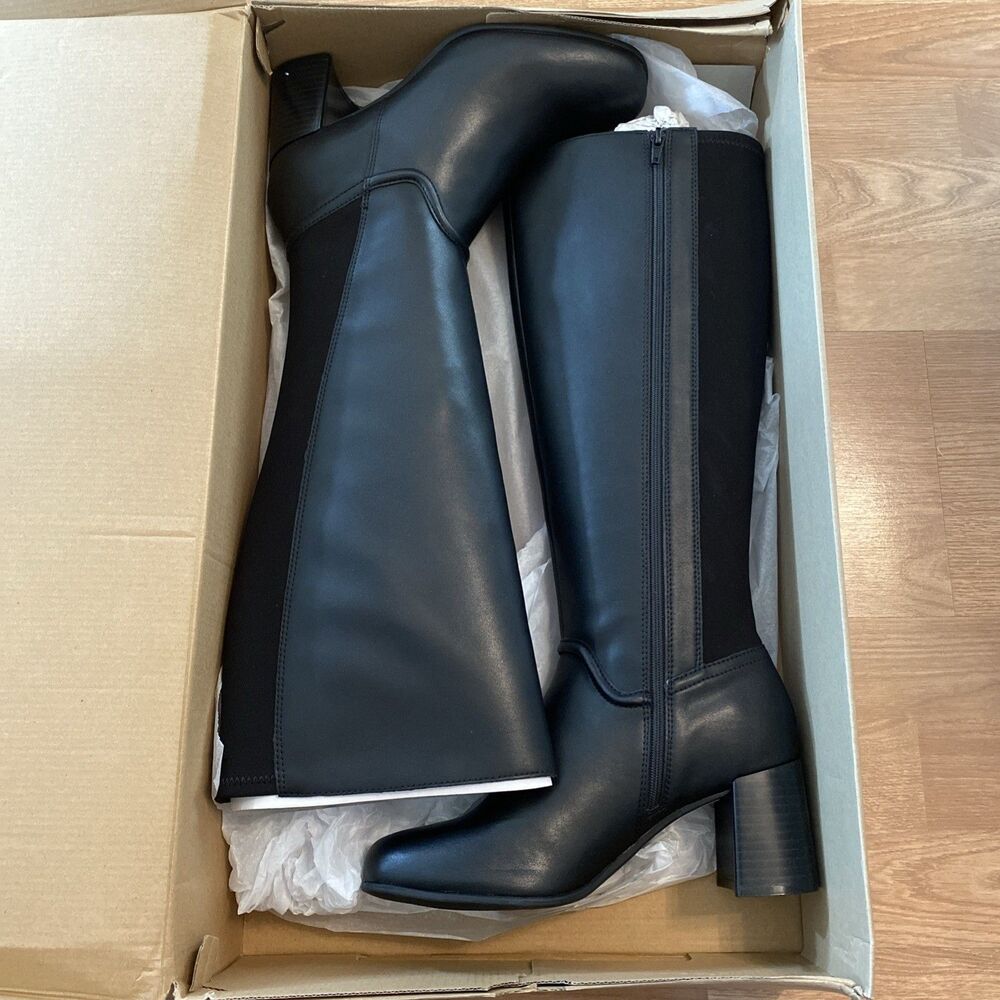 Clarks Women’s Collection Kiersta Cove Knee High Boots Black Size 9.5M New - Picture 4 of 12